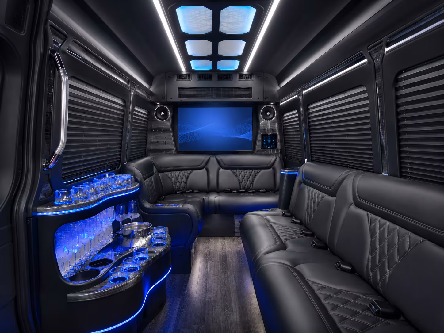 el cajon 40 passenger party bus inside